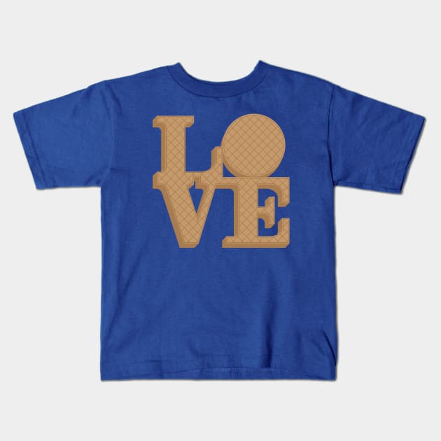 Love Waffles Kids T-Shirt by Spybooth